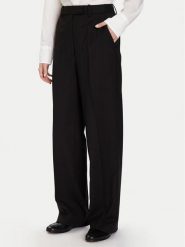 Tommy Hilfiger Spodnie materiałowe Timeless WW0WW48362 Czarny Straight Fit. Czarne spodnie materiałowe damskie Tommy Hilfiger, bez wzorów, z materiału. Za 749.99 zł.