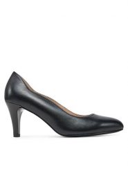 Caprice Szpilki 9-22402-44 Czarny. Czarne szpilki damskie Caprice, bez wzorów, ze skóry, bez obcasa, na szpilce, bez zapięcia. Za 230.99 zł.