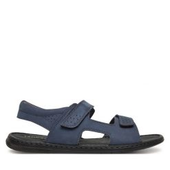 Sandały Lasocki. Niebieskie sandały męskie Lasocki, bez wzorów, bez zapięcia. Za 149.99 zł.