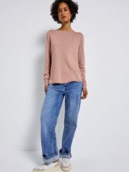 Street One Sweter z dzianiny Kobiety drobna dzianina różowy|pomarańczowy, 40. Brązowe swetry nierozpinane damskie Street One, na jesień, bez wzorów, z bawełny, street, bez kołnierzyka, bez ramiączek. Za 169.95 zł.