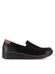 Go Soft Półbuty WI23-REBECA-16 Czarny. Czarne półbuty damskie GO SOFT, bez wzorów, z nubiku, bez obcasa, na płaskiej podeszwie, bez zapięcia. Za 219.99 zł.