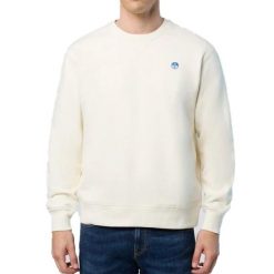 Bluza polarowa NORTH SAILS CREWNECK SWEATSHIRT Biały. Białe bluzy sportowe męskie North Sails, m, bez wzorów, z polaru, bez kaptura. Za 298.99 zł.