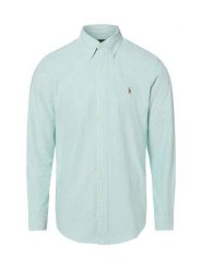 Polo Ralph Lauren Męska koszula bawełniana Mężczyźni Modern Fit Bawełna zielony|biały w paski, M. Białe koszule męskie Polo Ralph Lauren, m, bez wzorów, z bawełny, bez kołnierzyka, bez ramiączek. Za 729.95 zł.