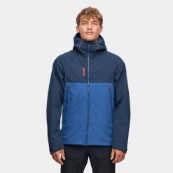 Kurtka softshell trekkingowa męska Alpinus Pelat. Niebieskie kurtki męskie Alpinus, m, bez wzorów, z softshellu, bez kaptura, trekkingowe. Za 399.00 zł.
