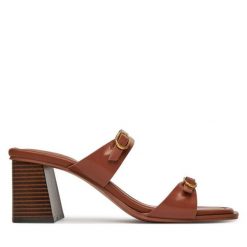 Klapki Aldo. Brązowe klapki damskie Aldo, bez wzorów, bez obcasa, bez zapięcia. Za 399.99 zł.