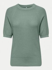 ONLY Sweter Lecia 15339541 Zielony Regular Fit. Zielone swetry nierozpinane damskie ONLY, m, bez wzorów, z wiskozy, bez kołnierzyka, bez ramiączek. Za 79.99 zł.