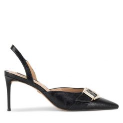 Szpilki Nine West. Czarne szpilki damskie Nine West, bez wzorów, bez obcasa, na szpilce, bez zapięcia. Za 229.99 zł.