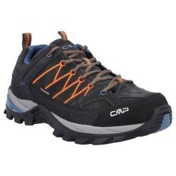 Buty trekkingowe męskie CMP Rigel Low Trekking Wp. Brązowe buty zimowe męskie Campagnolo, bez wzorów, z gumy, bez obcasa, bez zapięcia. W wyprzedaży za 359.99 zł.