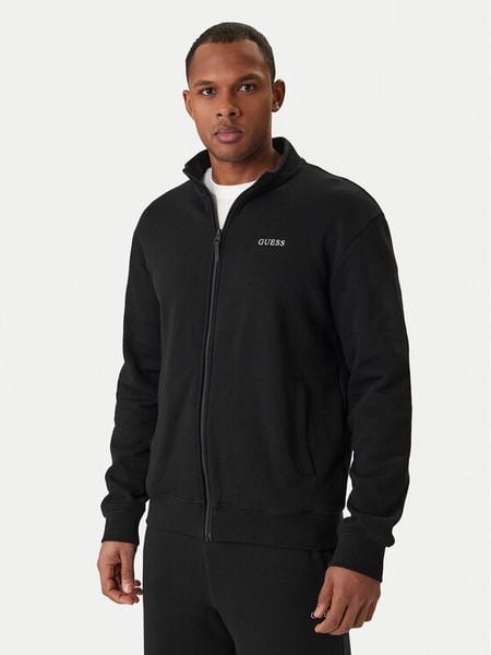 Guess Bluza Z6RQ16 KAIJ1 Czarny Regular Fit. Czarne bluzy męskie Guess, m, z aplikacjami, z bawełny, bez ramiączek, bez kaptura. Za 349.99 zł.