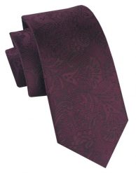 Klasyczny, Męski Krawat Alties - Kolor Wina, Deseń w Kwiaty. Czerwone krawaty i muchy Alties, bez wzorów, z tkaniny, eleganckie. Za 49.00 zł.