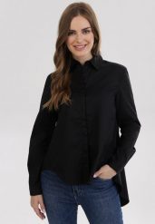 Czarna Koszula Malibu Beach. Czarne koszule damskie Born2be, m, bez wzorów, klasyczne, bez kołnierzyka, bez ramiączek. Za 79.99 zł.