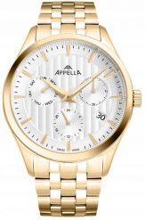 Zegarek damski Appella L70003.1113QF złoty. Żółte zegarki damskie Appella, złote. Za 1,760.00 zł.