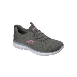Buty sportowe damskie Skechers Summits summer Blush. Zielone obuwie sportowe damskie Skechers, bez wzorów, bez zapięcia. W wyprzedaży za 285.10 zł.
