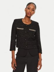 Rinascimento Kardigan CFC0019573002 Czarny Regular Fit. Czarne kardigany damskie Rinascimento, s, bez wzorów, z syntetyku, bez kołnierzyka. Za 529.99 zł.