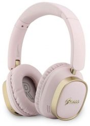 Słuchawki Guess Nauszne Bluetooth ENC Rectangle Metal Script różowy. Czerwone słuchawki bezprzewodowe Guess. Za 164.98 zł.