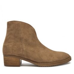 Botki Gabor. Brązowe botki damskie Gabor, bez wzorów, bez obcasa, na płaskiej podeszwie, bez zapięcia. Za 659.99 zł.