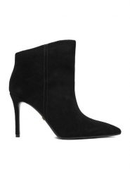 GINO ROSSI Botki EO-003X-3L401-S Czarny. Czarne botki damskie Gino Rossi, bez wzorów, ze skóry, bez obcasa, na szpilce, bez zapięcia. Za 379.99 zł.