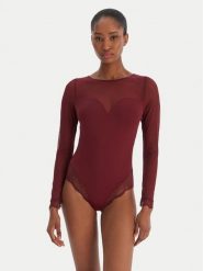 Ysabel Mora Body 10782 Bordowy. Czerwone body ysabel mora, bez wzorów, z syntetyku. Za 279.99 zł.