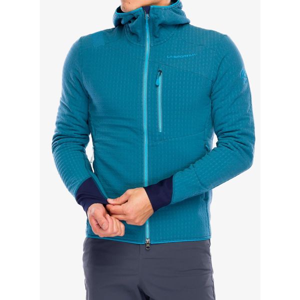 Bluza polarowa męska La Sportiva Bristen Thermal Hoody. Zielone bluzy sportowe męskie La Sportiva, m, bez wzorów, z polaru, bez kaptura. Za 765.99 zł.