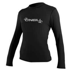Koszulka do pływania damska O'Neill Basic Skins Sun Shirt. Białe bluzki damskie O'Neill, xl, bez wzorów, sportowe, bez kołnierzyka, bez ramiączek. Za 99.99 zł.