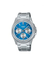 Casio Zegarek MTP-1375PD-2A2VEF Srebrny. Szare, analogowe zegarki męskie Casio, bez wzorów, srebrne. Za 359.99 zł.