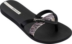 Ipanema Klapki japonki damskie Kirei Chic czarne 83673-BN986 41-42. Czarne klapki damskie Ipanema, bez wzorów, sportowe, bez obcasa, bez zapięcia. Za 92.43 zł.