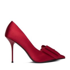 Szpilki Eva Minge. Czerwone szpilki damskie Eva Minge, bez wzorów, bez obcasa, na szpilce, bez zapięcia. Za 359.99 zł.