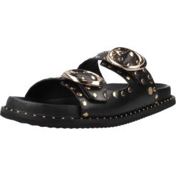 Sandały CARMELA 163056C Czarny. Czarne sandały damskie Carmela, bez wzorów, ze skóry, bez obcasa, bez zapięcia. Za 317.99 zł.