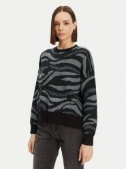 Desigual Sweter Winnipeg 24WWJF20 Czarny Regular Fit. Czarne swetry nierozpinane damskie Desigual, m, bez wzorów, z syntetyku, bez kołnierzyka, bez ramiączek. Za 399.99 zł.