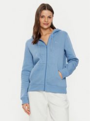 Tommy Jeans Bluza Flag DW0DW19729 Niebieski Regular Fit. Niebieskie bluzy damskie Tommy Jeans, s, bez wzorów, z bawełny, bez ramiączek, bez kaptura. Za 279.99 zł.