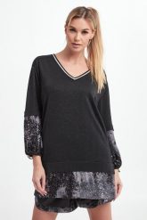 Sweter damski z lureksu LIU JO. Swetry nierozpinane damskie Liu Jo, s, bez wzorów, bez kołnierzyka, bez ramiączek. W wyprzedaży za 531.30 zł.