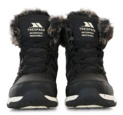 Trespass Kenna - Buty damskie czarne. Czarne obuwie trekkingowe damskie Trespass, z materiału, bez zapięcia. Za 341.44 zł.