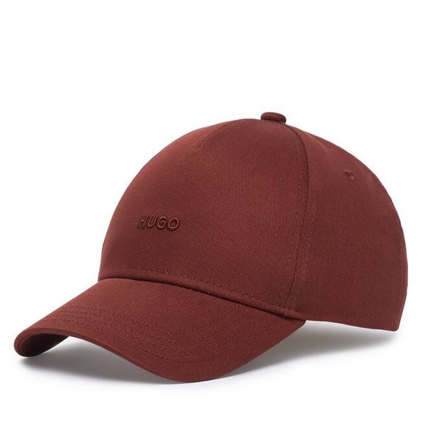 Czapka z daszkiem HUGO. Brązowe czapki damskie Hugo, bez wzorów. Za 138.99 zł.