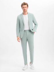 Finshley & Harding garnitur Mężczyźni Modern Fit zielony, 56. Zielone garnitury męskie Finshley & Harding, m, bez wzorów, eleganckie. Za 699.95 zł.