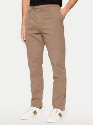 Guess Spodnie materiałowe M4BB27 WGHA1 Brązowy Slim Fit. Brązowe spodnie materiałowe męskie Guess, z aplikacjami, z bawełny. Za 229.99 zł.