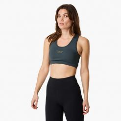 Biustonosz sportowy Trening Damska Swedemount Core Light Support Oddychający. Zielone bielizna sportowa damska SWEDEMOUNT, s, bez wzorów, z tkaniny. W wyprzedaży za 95.00 zł.