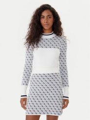 Guess Sweter W5BR24 Z3JD2 Écru Slim Fit. Swetry nierozpinane damskie Guess, xxl, z aplikacjami, z syntetyku, bez kołnierzyka, bez ramiączek. Za 299.99 zł.