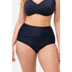 Damski Dół od bikini drapowanie wysoki stan. Niebieskie stroje kąpielowe damskie Ulla Popken, plus size, bez wzorów, z elastanu. W wyprzedaży za 100.99 zł.