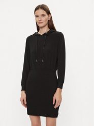 DKNY Sport Sukienka dzianinowa DP3D4832 Czarny Relaxed Fit. Czarne sukienki damskie DKNY Sport, xs, bez wzorów, z dzianiny, sportowe, bez kołnierzyka, bez ramiączek, sportowe. Za 259.99 zł.