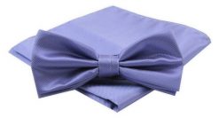 Mucha Męska z Poszetką w Zestawie - Alties - Kolor Wrzosowy. Fioletowe krawaty i muchy Alties, bez wzorów, eleganckie. Za 54.00 zł.