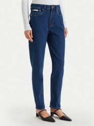 Calvin Klein Jeans Jeansy LV047F492G Niebieski Mom Fit. Niebieskie jeansy damskie Calvin Klein Jeans, bez wzorów, z bawełny. Za 409.99 zł.