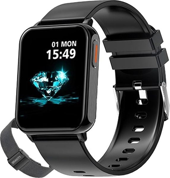 Smartwatch Gravity GT17-7 Czarny. Czarne zegarki smartwatch Gravity, bez wzorów. Za 144.53 zł.