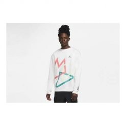 Bluzy sportowa męska Nike Air Jordan Sport. Białe bluzy sportowe męskie Nike, m, bez wzorów, bez kaptura. Za 389.00 zł.