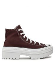 Converse Trampki Chuck Taylor All Star Lugged Heel Platform A09401C Bordowy. Czerwone trampki i tenisówki damskie Converse, bez wzorów, z materiału, bez zapięcia. Za 259.99 zł.