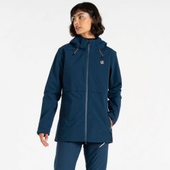 Kurtka przeciwdeszczowa damska Switch Up II. Brązowe kurtki sportowe damskie Dare 2B, bez wzorów, bez ramiączek, bez kaptura, trekkingowe. W wyprzedaży za 499.99 zł.