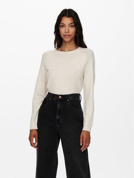 ONLY Sweter Rica 15204279 Beżowy Regular Fit. Brązowe swetry nierozpinane damskie ONLY, l, bez wzorów, z syntetyku, bez kołnierzyka, bez ramiączek. Za 83.99 zł.