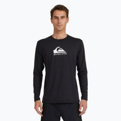 Longsleeve do pływania męska Quiksilver Solid Streak. Czarne szorty męskie Quiksilver, bez wzorów, sportowe. Za 119.99 zł.
