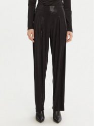 NORMA KAMALI Spodnie materiałowe ST3247LMC32001 Czarny Slim Fit. Czarne spodnie materiałowe damskie Norma Kamali, bez wzorów, z materiału. Za 759.99 zł.