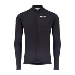 Męska koszulka kolarska z długim rękawem – Czarna. Czarne bluzy męskie KEADA SPORTS, m, bez wzorów, sportowe, bez ramiączek, bez kaptura. Za 332.00 zł.