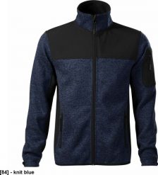 RIMECK Casual 550 - ADLER - Softshell kurtka męska, 350 g/m, 100% poliester, - knit blue L. Niebieskie kurtki męskie RIMECK, l, bez wzorów, z poliesteru, bez kaptura. Za 180.69 zł.